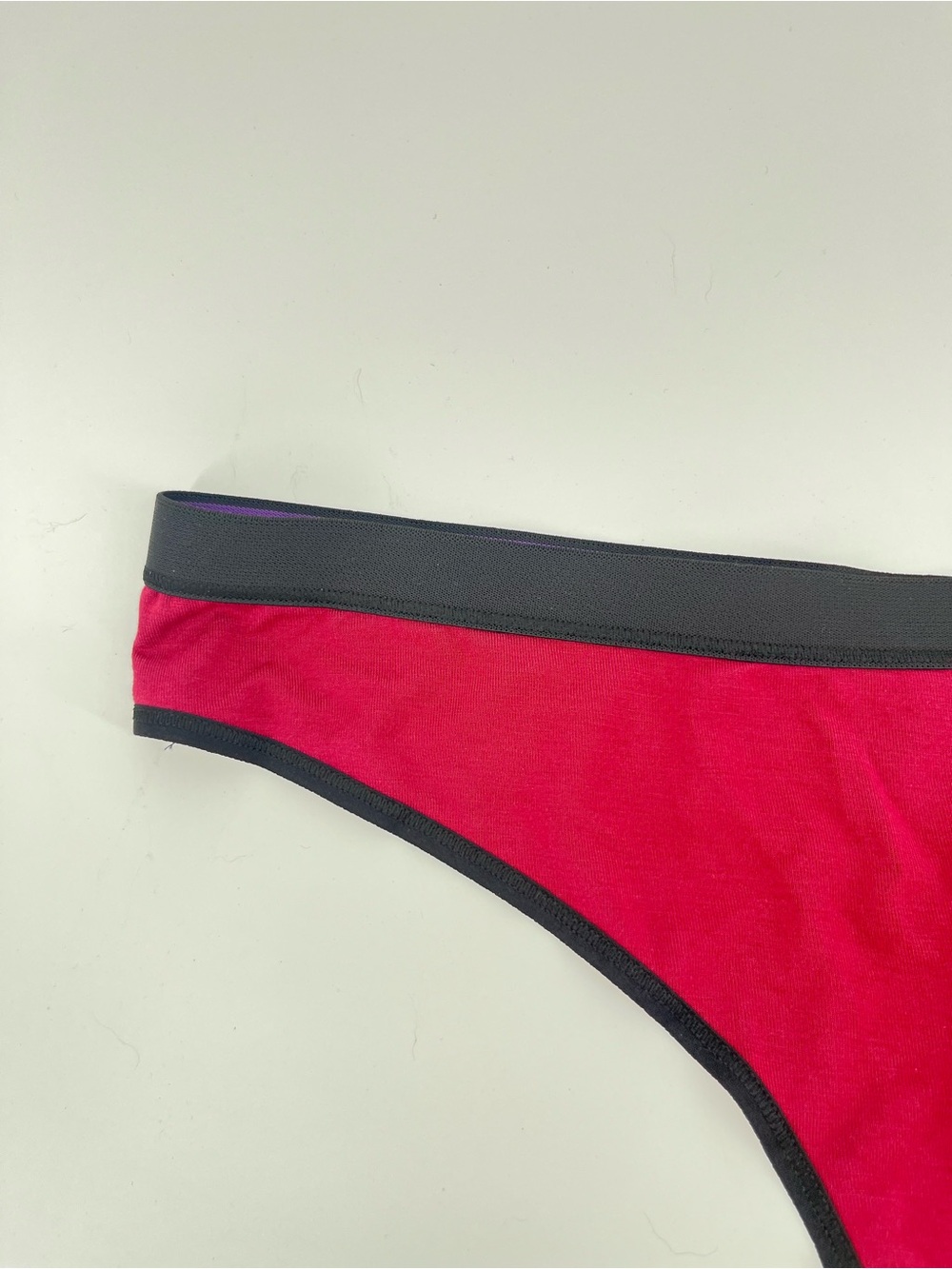NWOT MeUndies Red MicroModal Thong Black Trim Soft Stretch Panty L - Picture 6 of 6